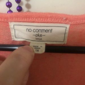 No Comment Plus shirt